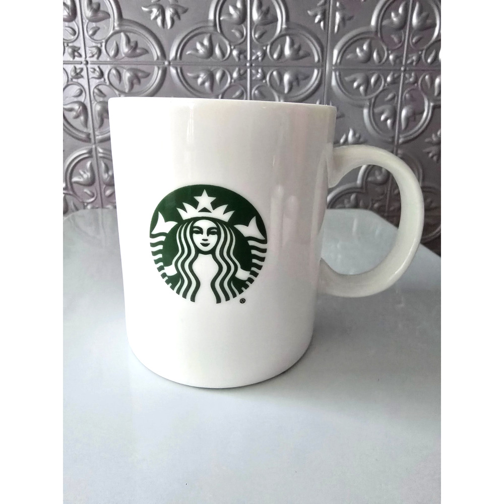 Starbucks White Ceramic Mug 12oz Classic Siren Logo 2015